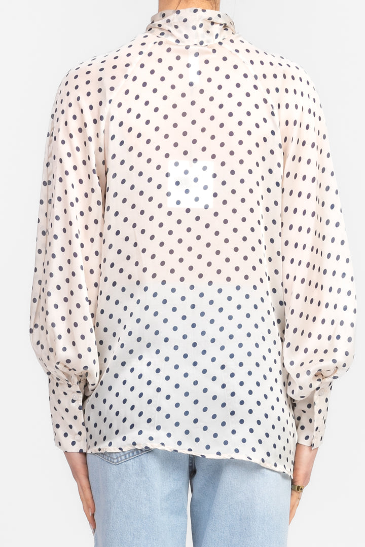 Tensione In - Camicia pois in satin con fiocco Art. 25C7284