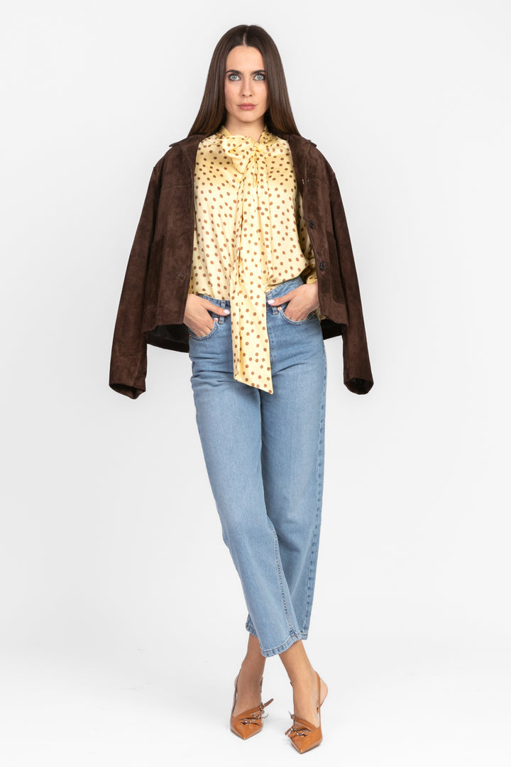 Tensione In - Camicia pois con fiocco Art. 25C7285