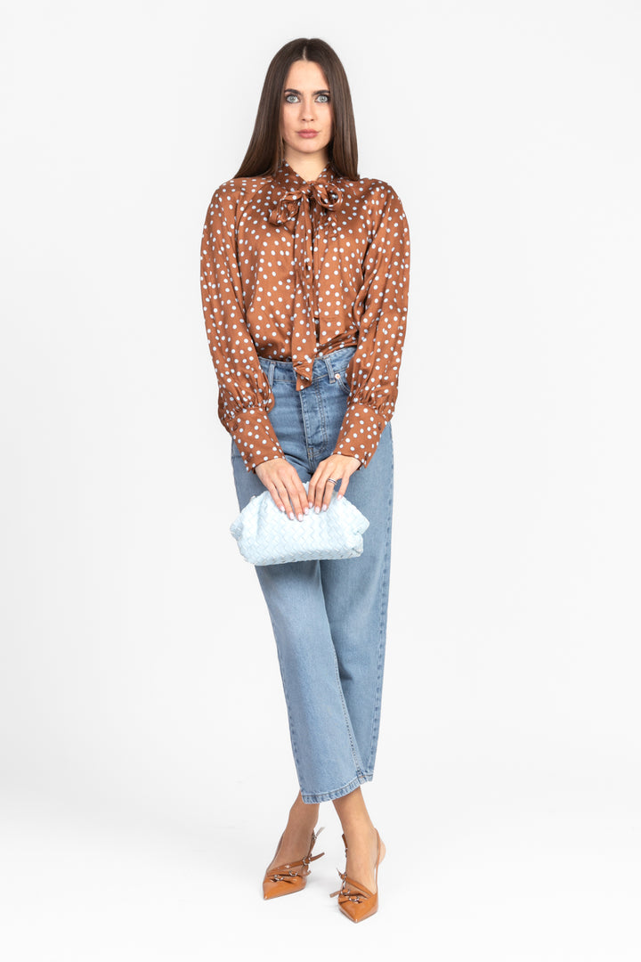 Tensione In - Camicia pois con fiocco Art. 25C7285