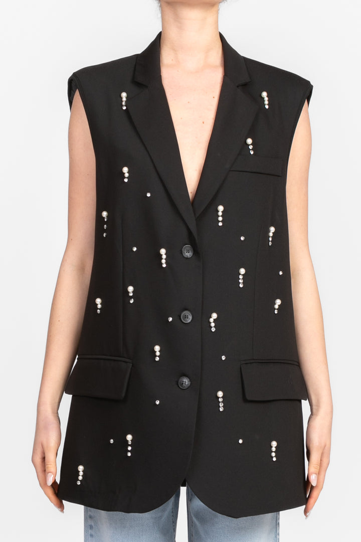 Vicolo - Gilet over con applicazioni perle Art. RD0683