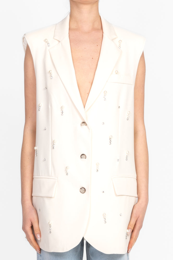 Vicolo - Gilet over con applicazioni perle Art. RD0683
