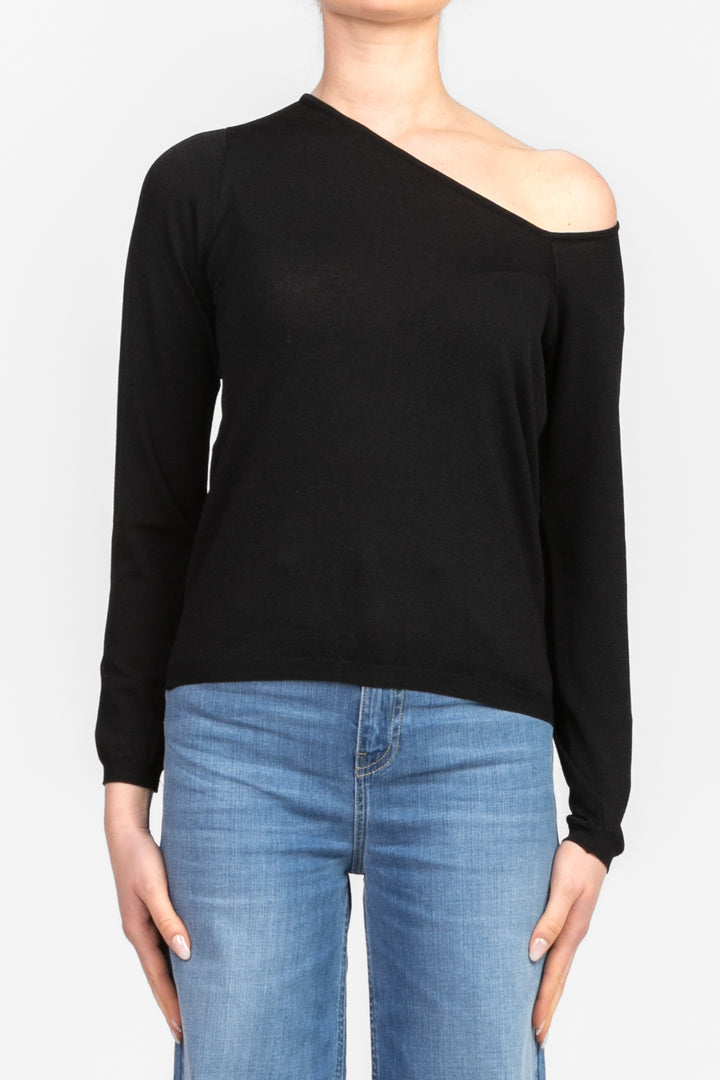 Vicolo - Maglia scollo asimmetrico Art. 22053D
