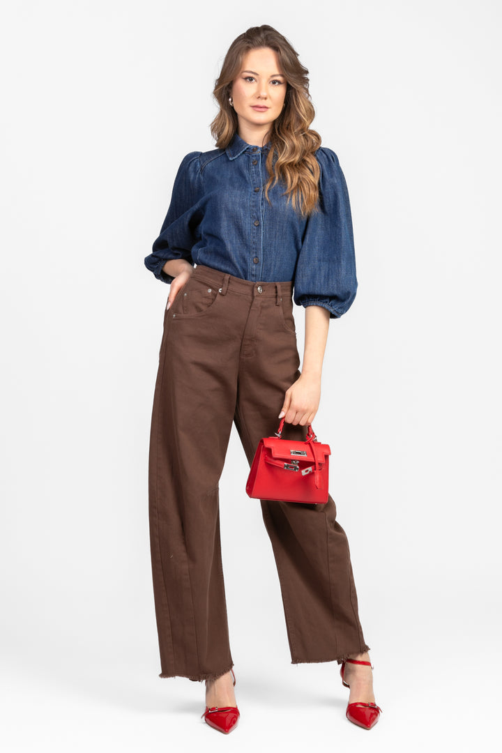 Have One - Camicia denim manica sbuffo Art. CMA-N215