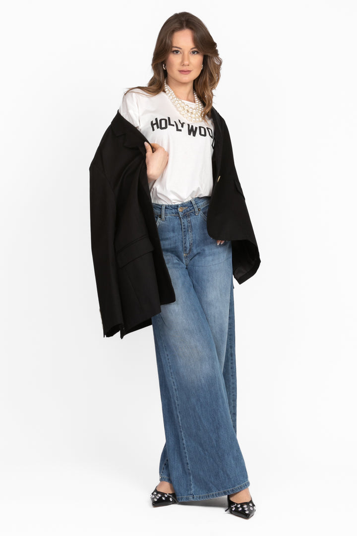 Tensione In - T-shirt stampa "Hollywood" con collana Art. 36483