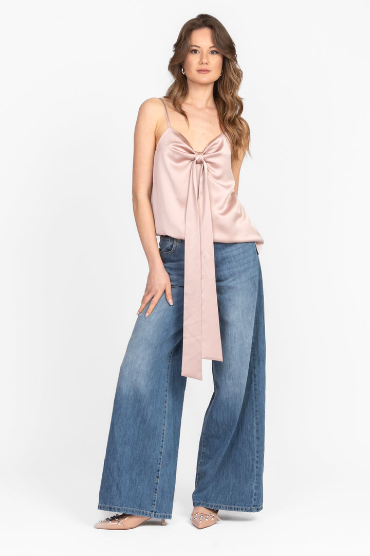 Vicolo - Top satin con fiocco Art. TD1102