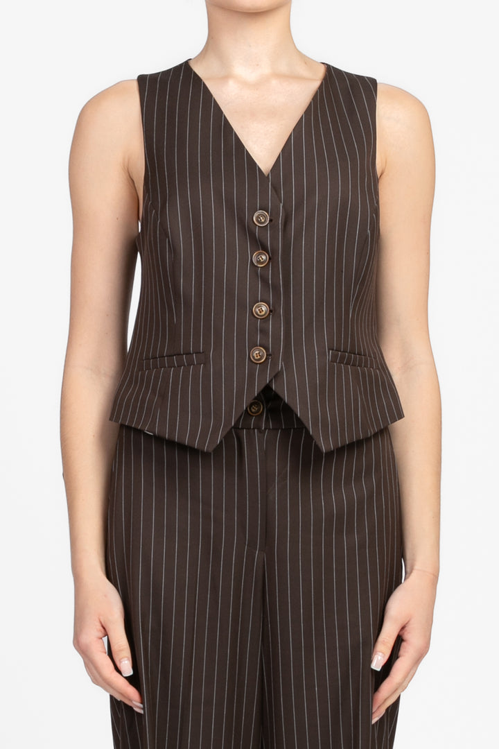Tensione in - Completo gilet e pantalone gessato Art. 25C7365