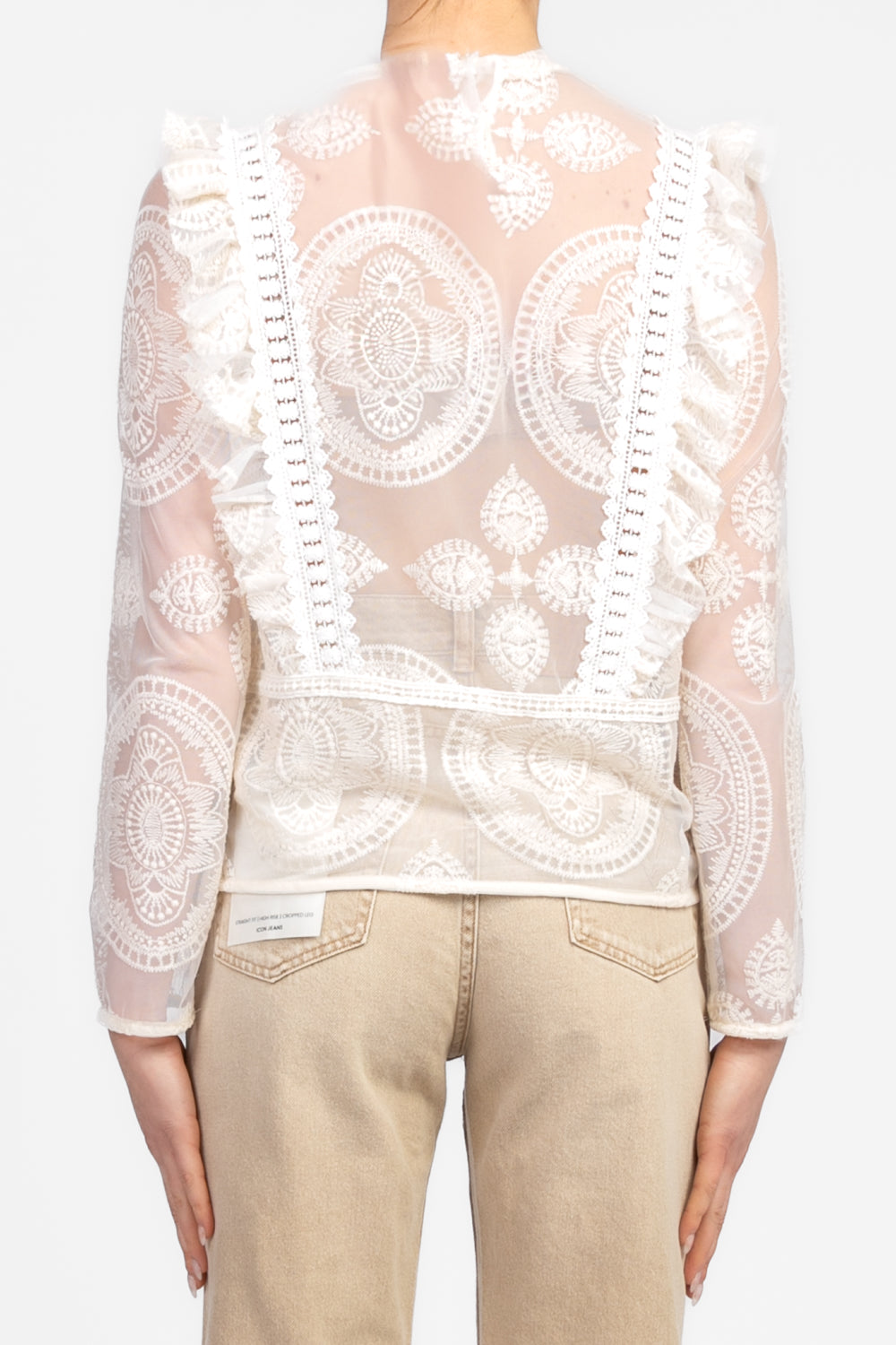 Tensione In - Blusa pizzo con rouches Art. PX1009