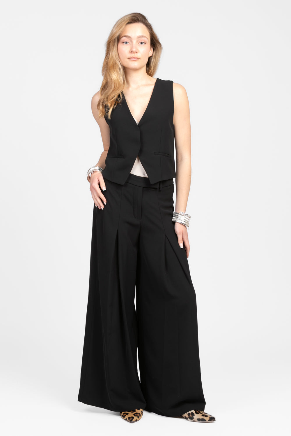 Tensione in - Pantalone palazzo con piega Art. NO869