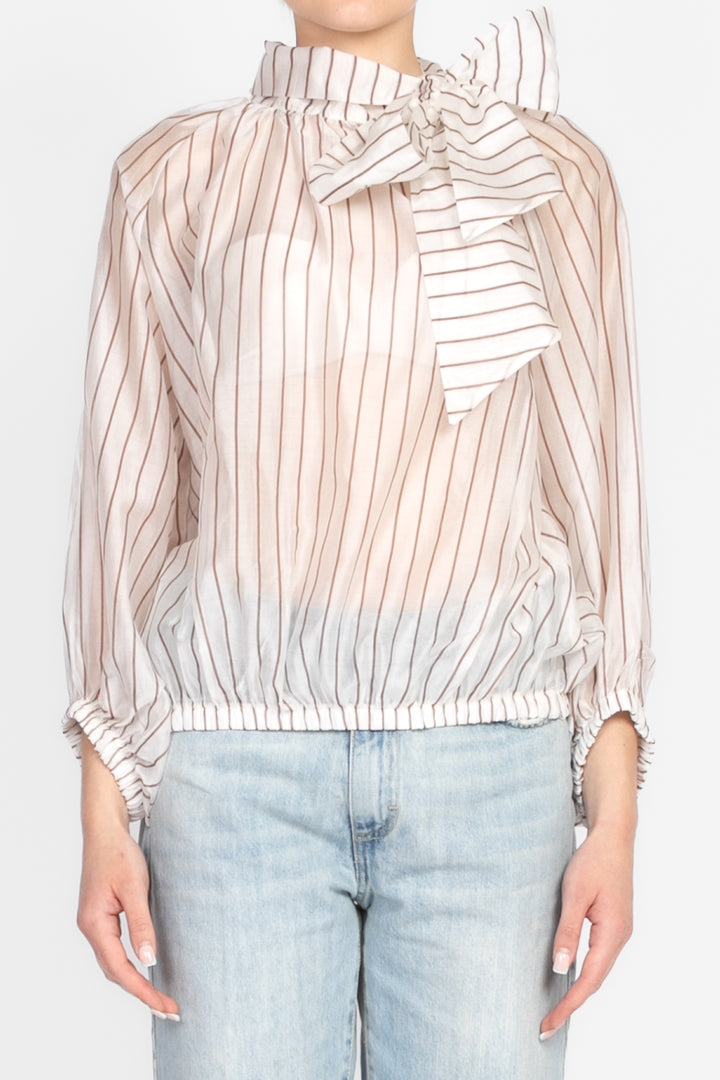 Vicolo - Blusa rigata con fiocco Art. TD1487