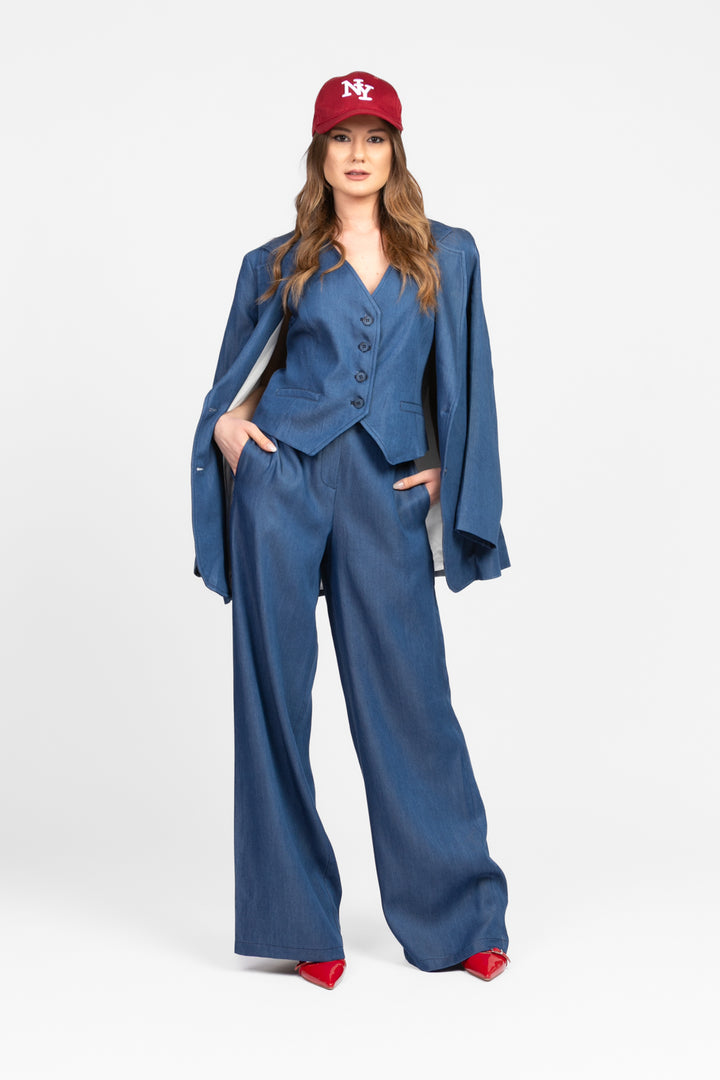 Tensione In - Giacca chambray con cappello Art. 25B7359
