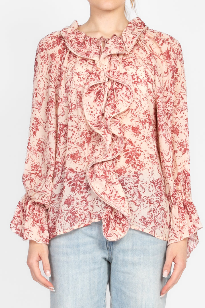 Vicolo - Blusa fantasia con rouches Art. TD1712