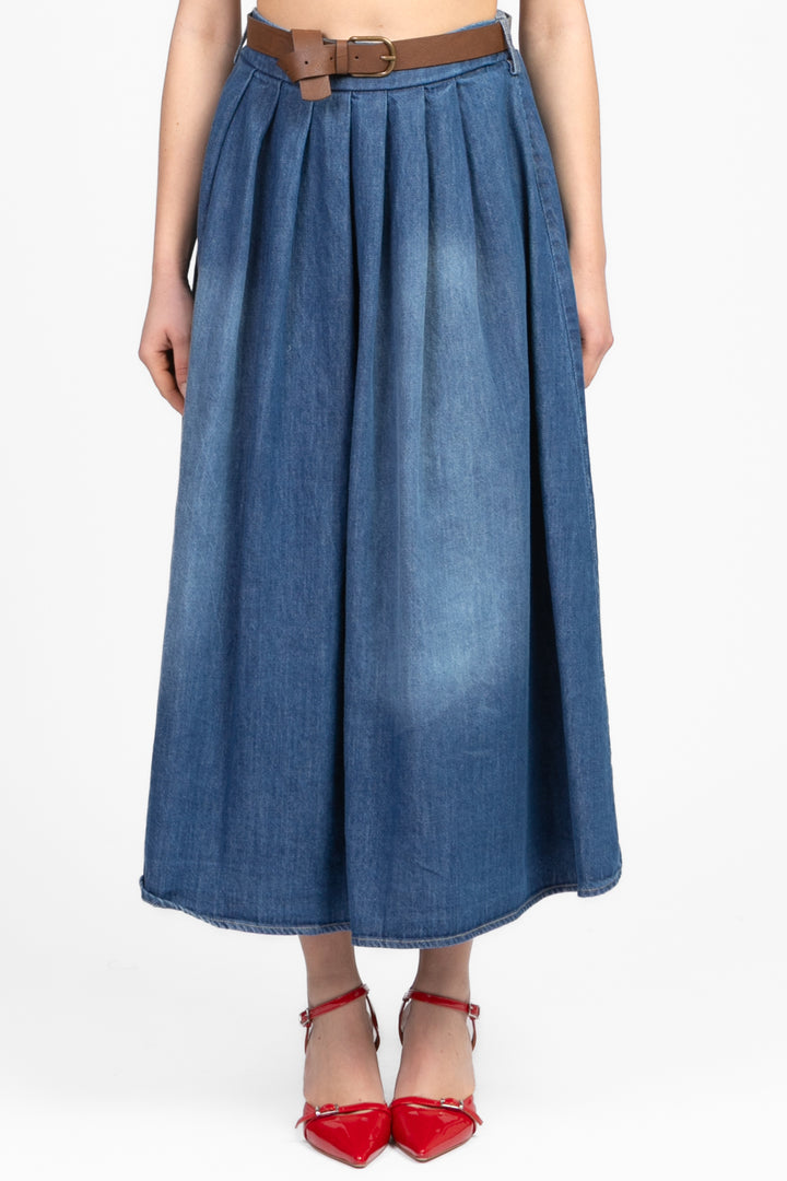 Tensione In - Gonna denim con pieghe Art. PE25-6107