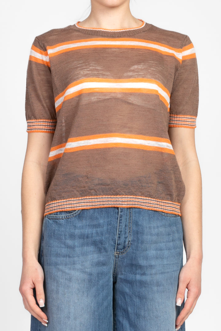 Vicolo - Maglia mezza manica rigata Art. 44047D