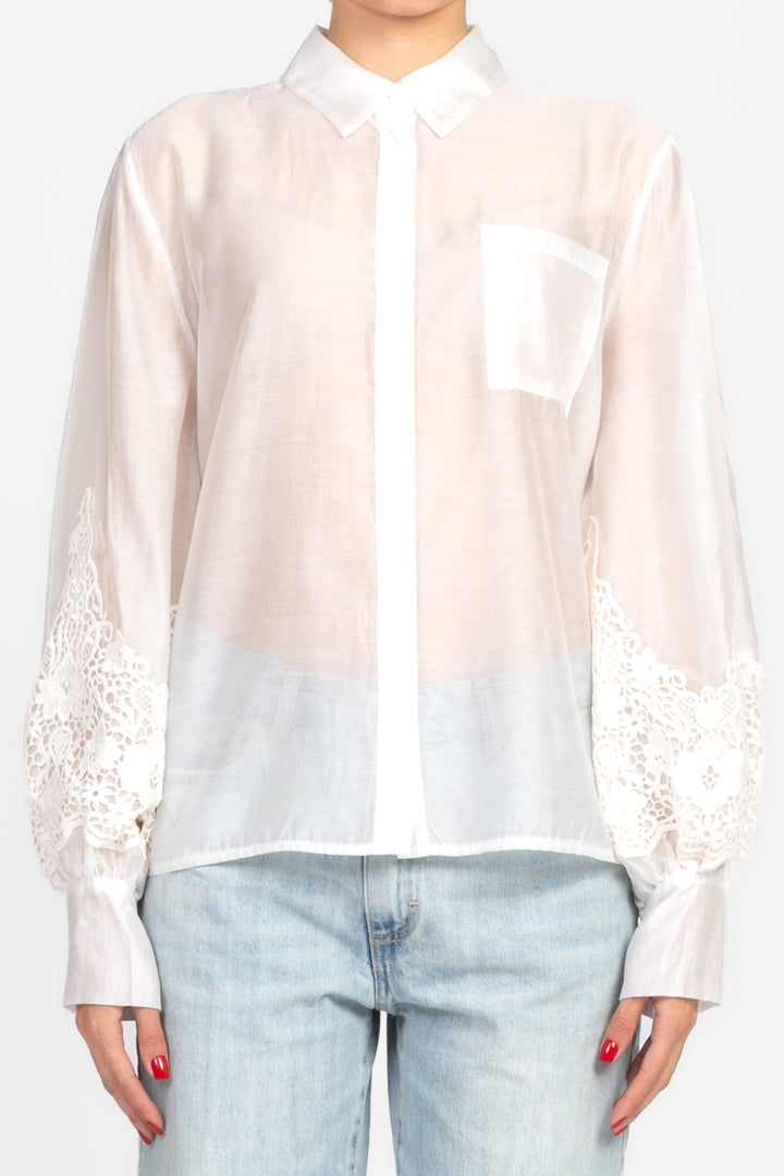 Tensione In - Camicia maniche ricamate Art. S25C735