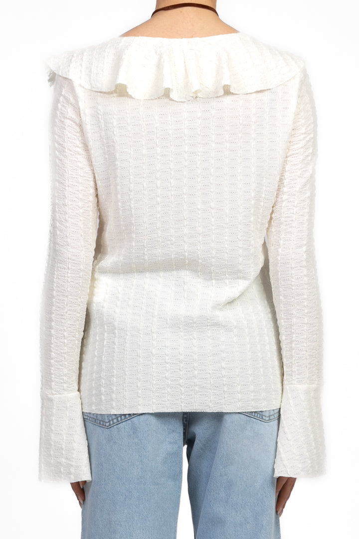 Have One - Blusa scollo v con rouches Art. CSO-N182
