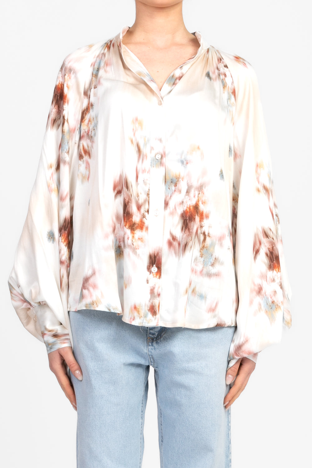 Dixie - Camicia satin fantasia floreale Art. C041W134