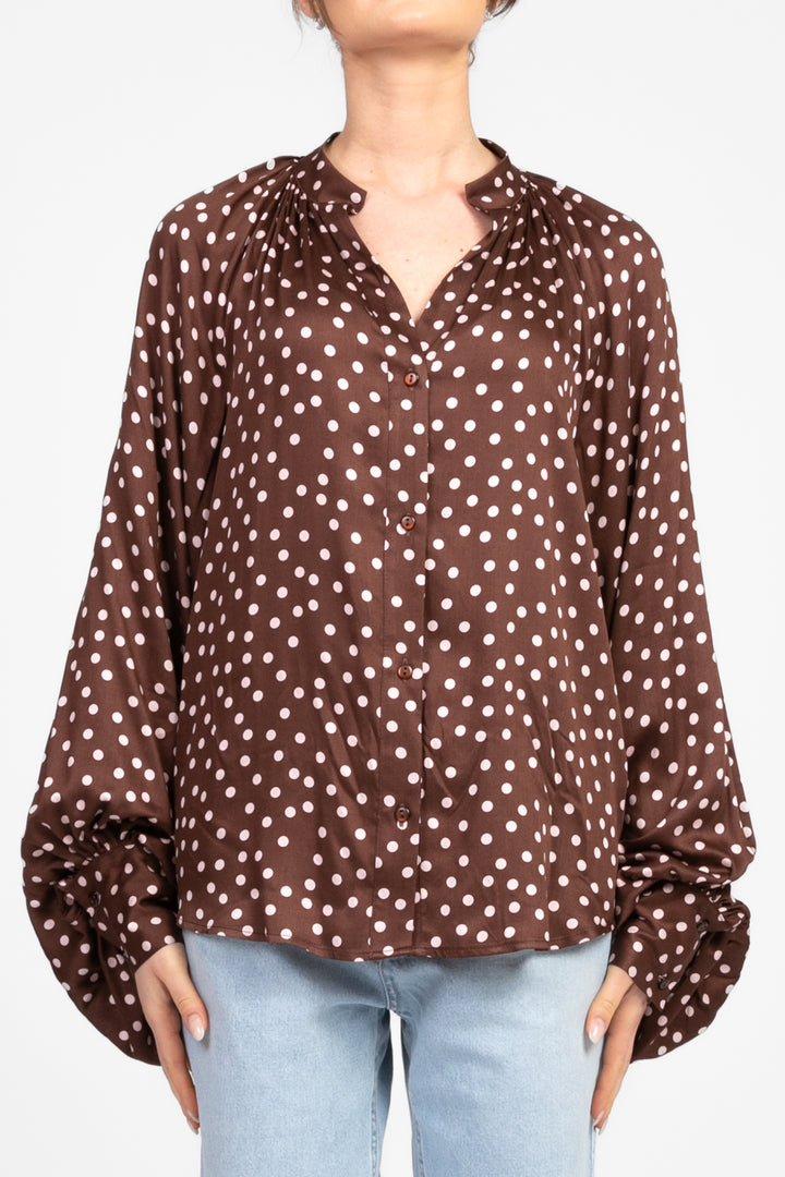 Dixie - Camicia pois collo coreano Art. C041W133