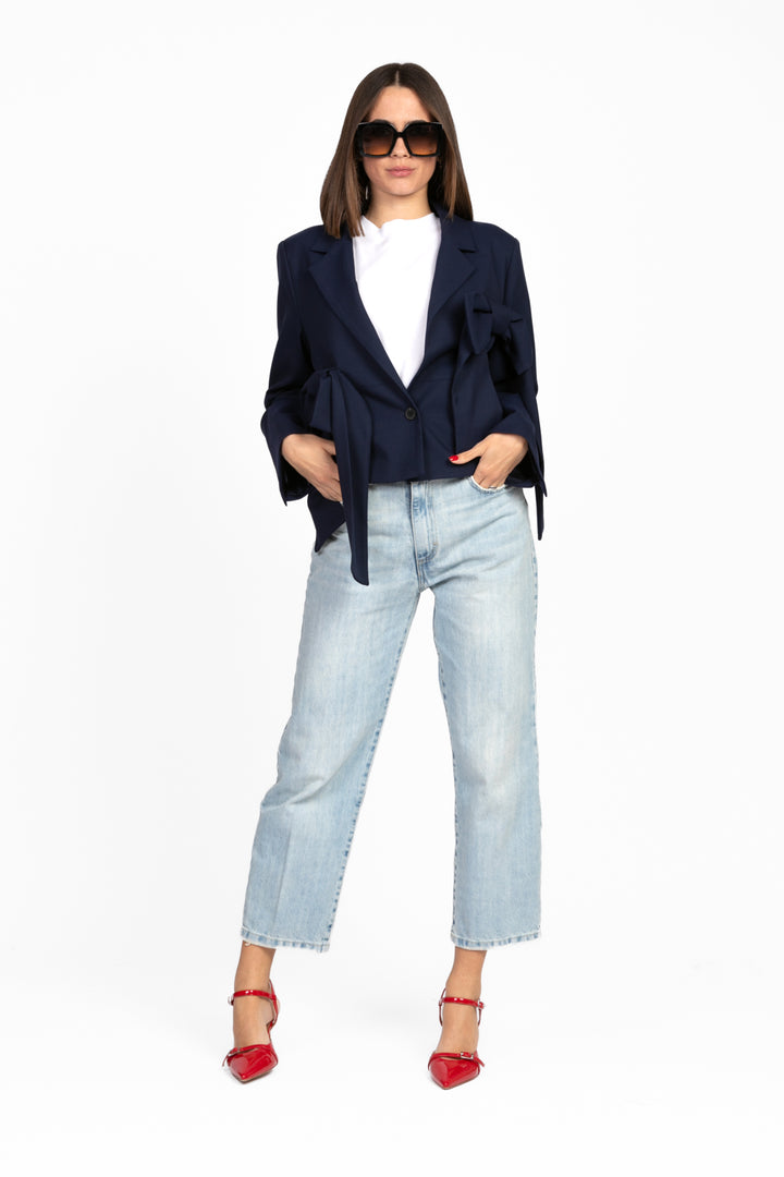 Vicolo - Giacca crop con fiocco Art. TD1033