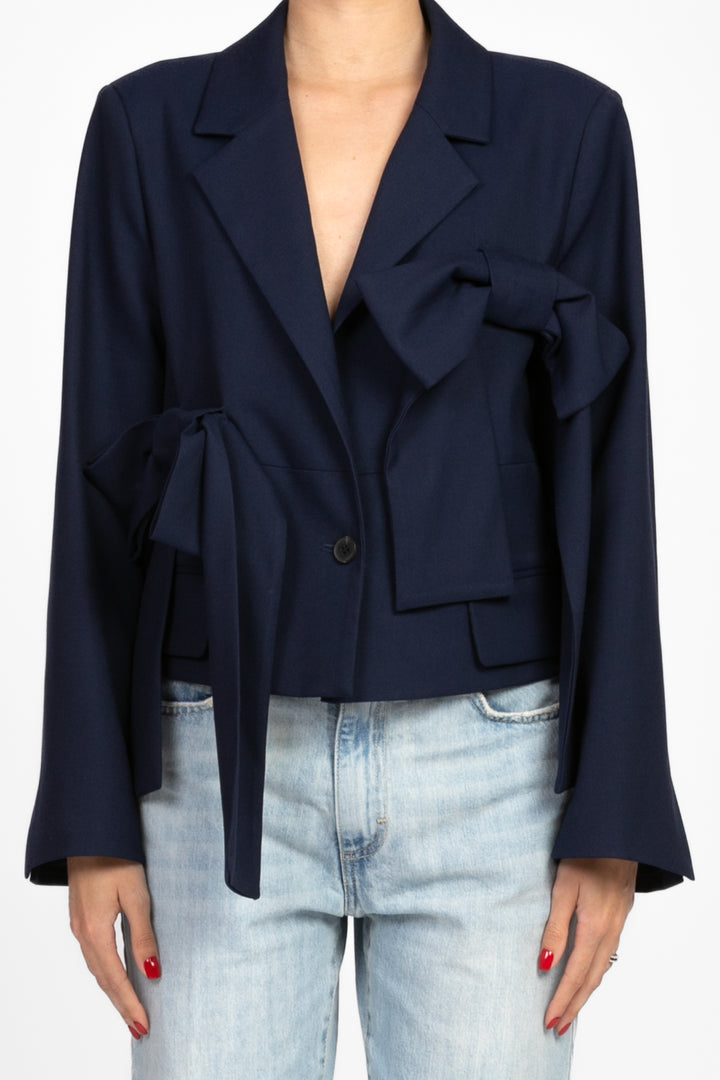Vicolo - Giacca crop con fiocco Art. TD1033