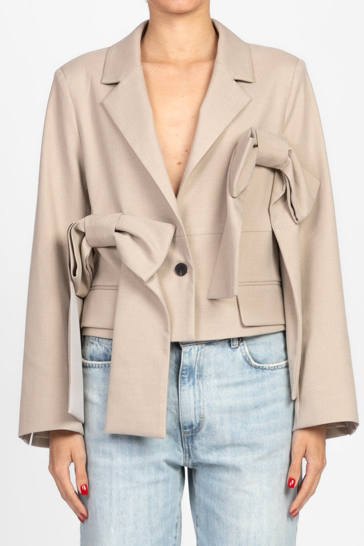 Vicolo - Giacca crop con fiocco Art. TD1033