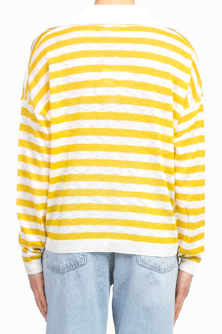 Vicolo - Maglia polo rigata manica lunga Art. 22022D