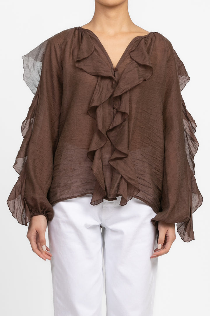 Vicolo - Camicia con rouches Art. TD1903