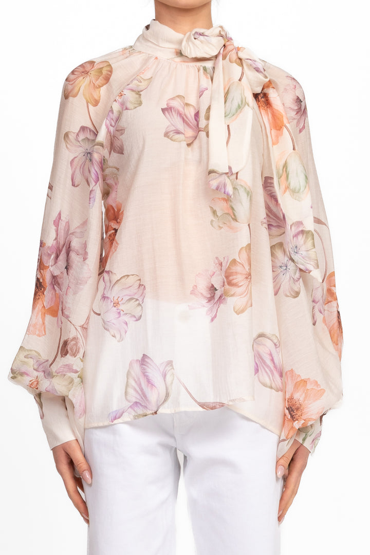 Vicolo - Blusa floreale con fiocco Art. TD1928