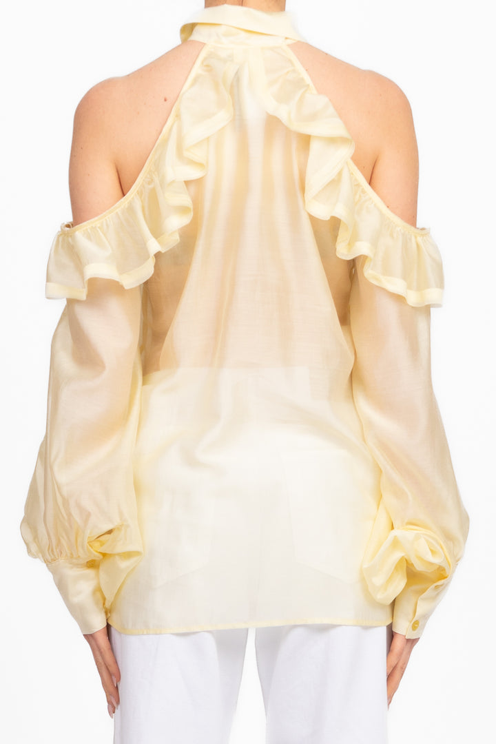Vicolo - Camicia cut out con rouches Art. TD1546