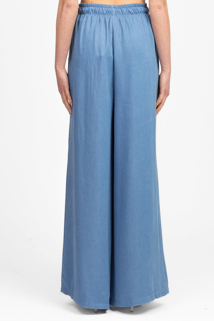 Tensione In - Pantalone chambray con coulisse Art. 25P7460