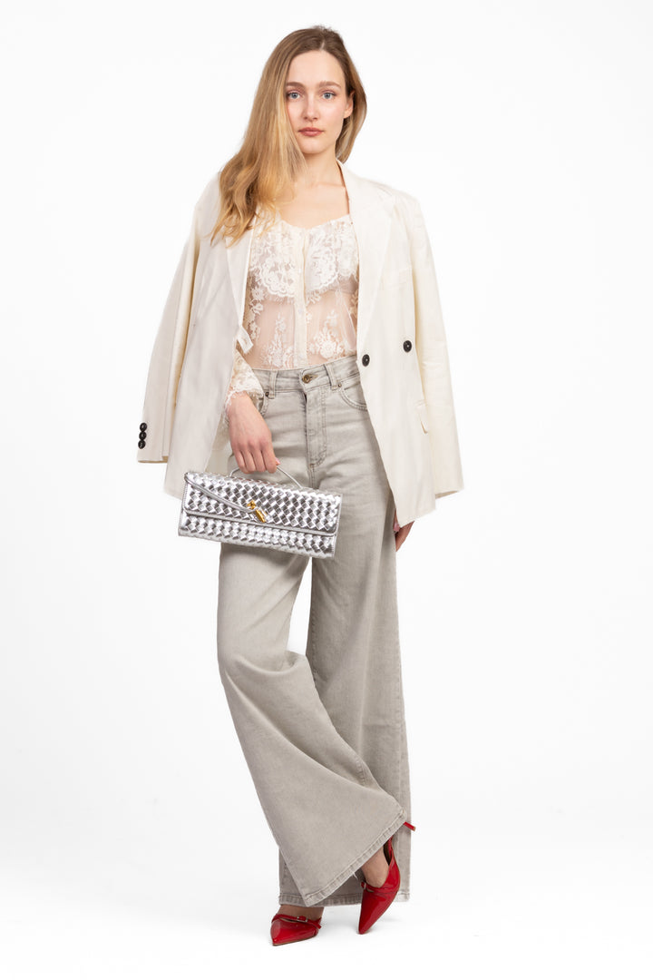 Tensione In - Camicia pizzo con rouches Art. AW1077