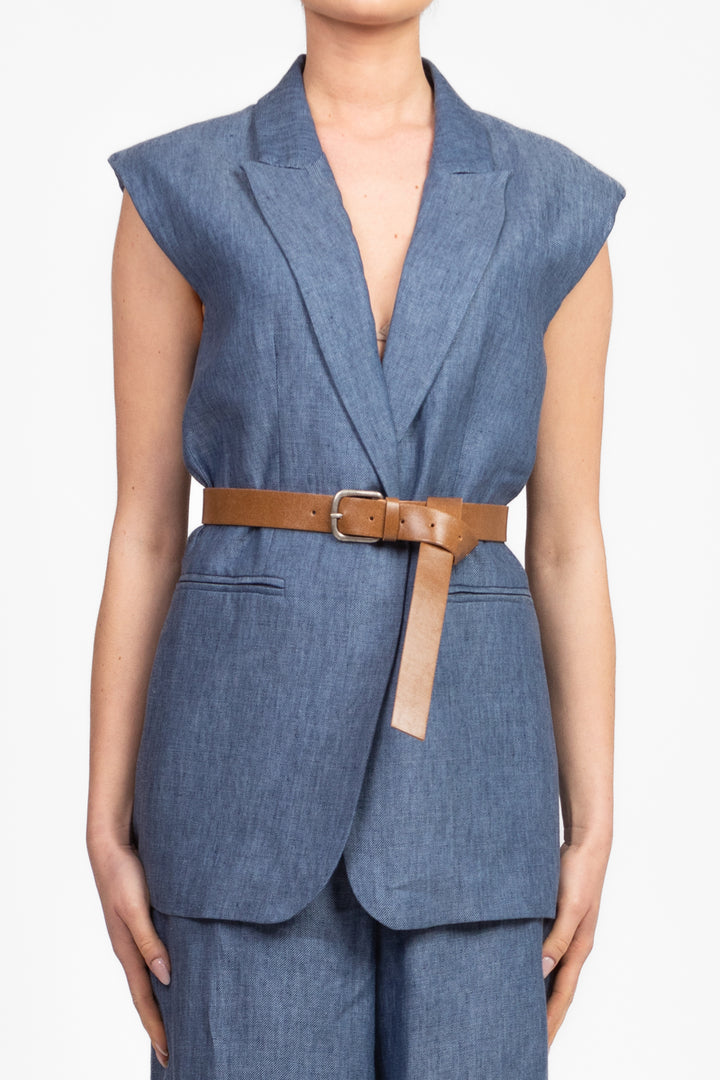 Tensione In - Gilet chambray con foulard Art. S25J730