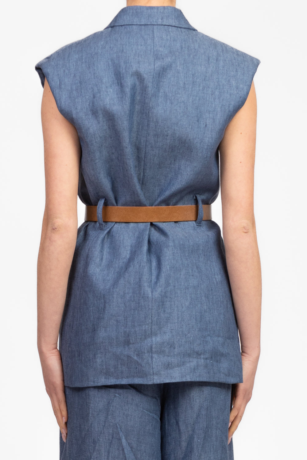 Tensione In - Gilet chambray con foulard Art. S25J730