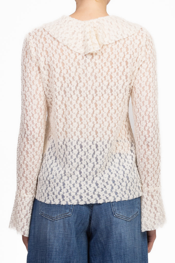 Tensione In - Camicia pizzo con rouches Art. KS1059