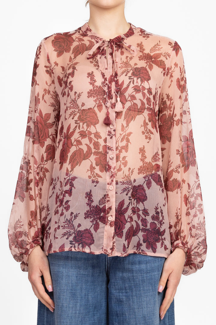 Tensione In - Camicia floreale con laccio Art. RU1000