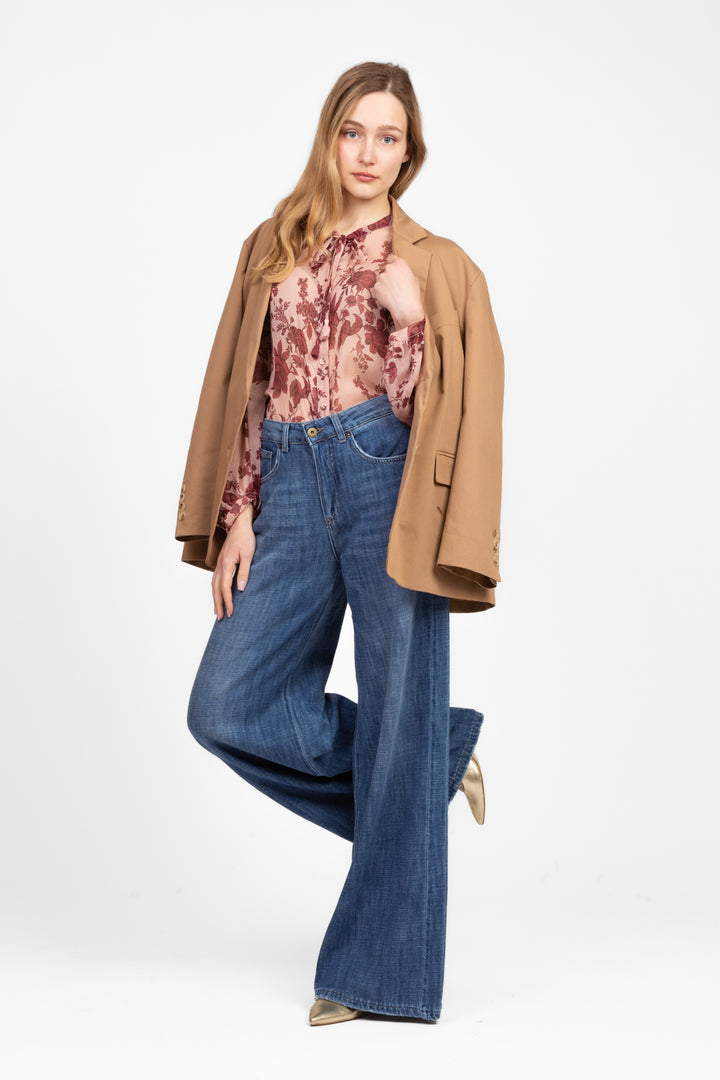 Tensione In - Camicia floreale con laccio Art. RU1000