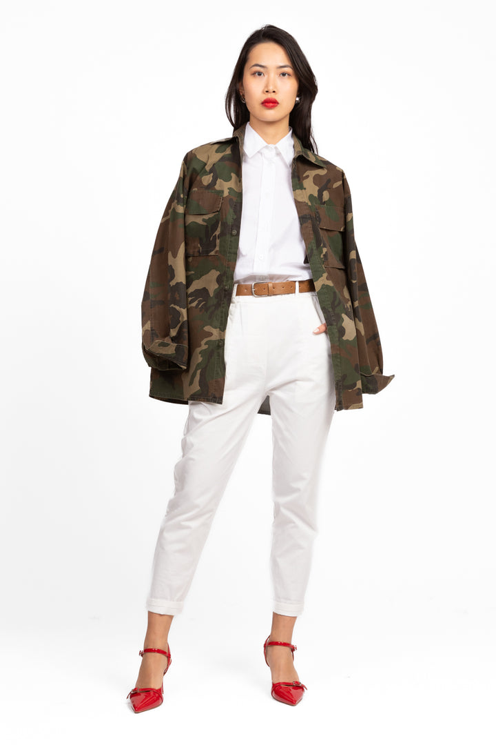 Vicolo - Camicia camouflage vintage con strass Art. RD0799
