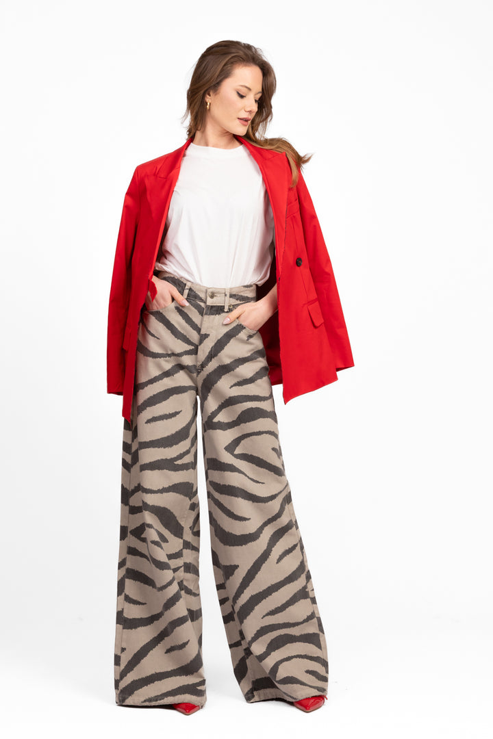 Vicolo - Jeans MYRNA zebrato palazzo Art. DD5369