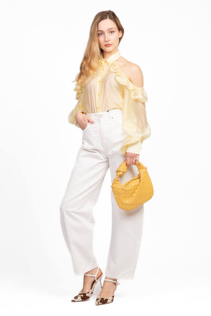 Vicolo - Camicia cut out con rouches Art. TD1546