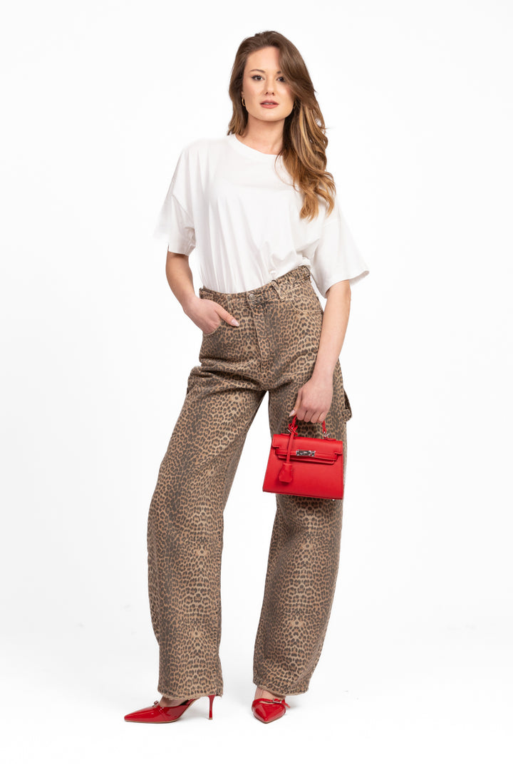 Tensione In - Jeans animalier balloon Art. WORK-LEO