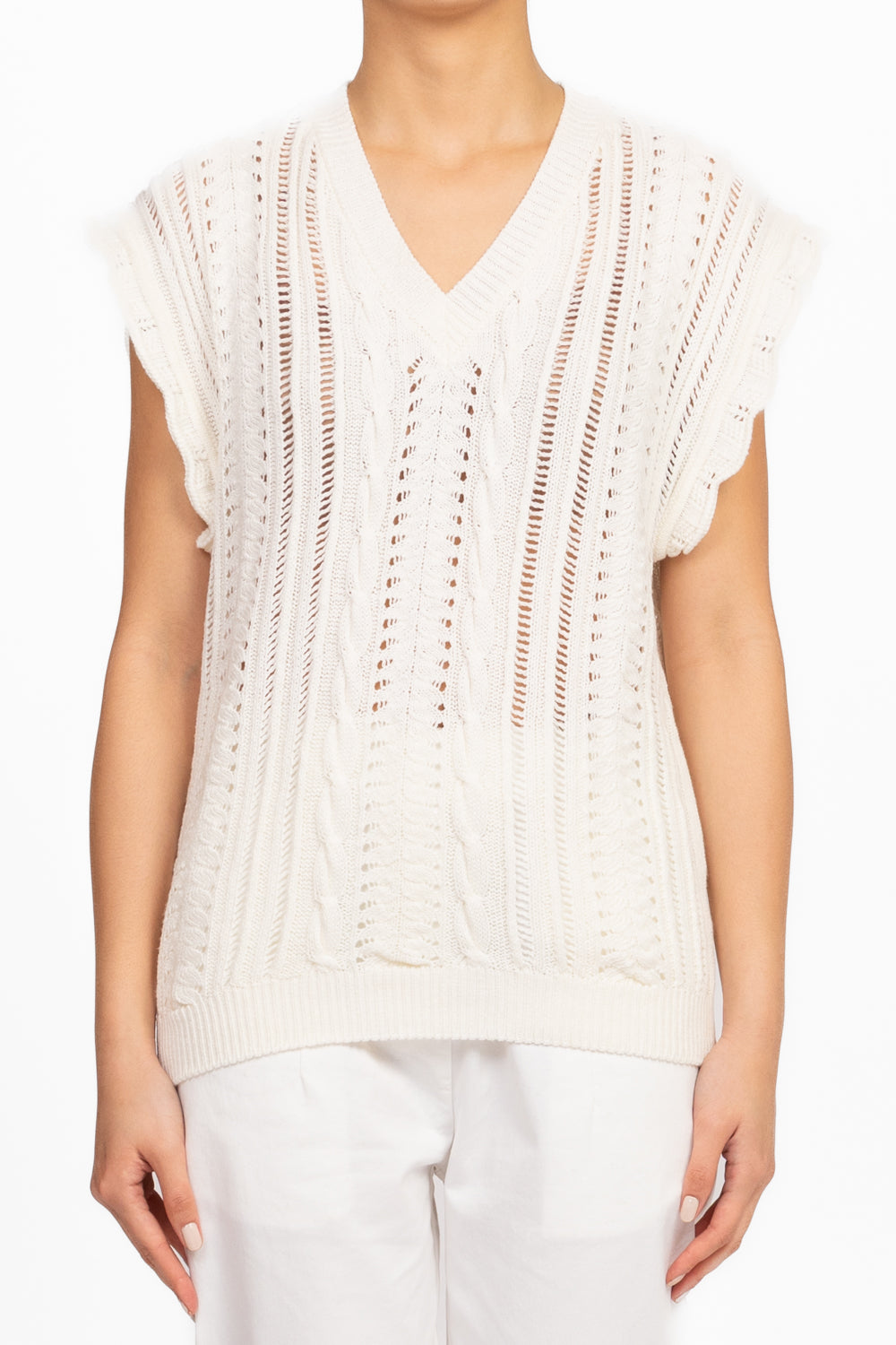 Tensione In - Gilet crochet scollo a v Art. P5HMT08A414