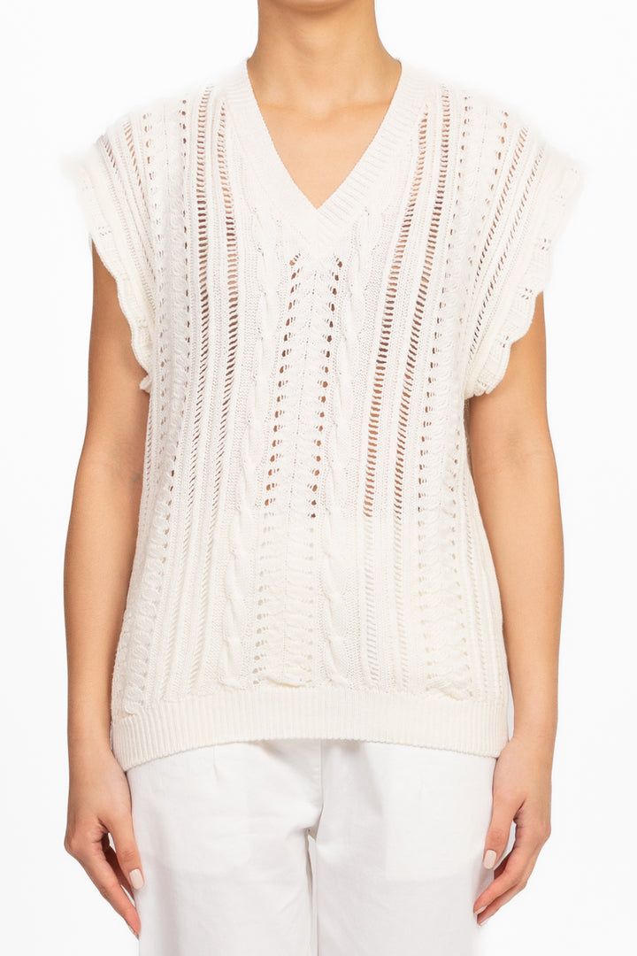 Tensione In - Gilet crochet scollo a v Art. P5HMT08A414