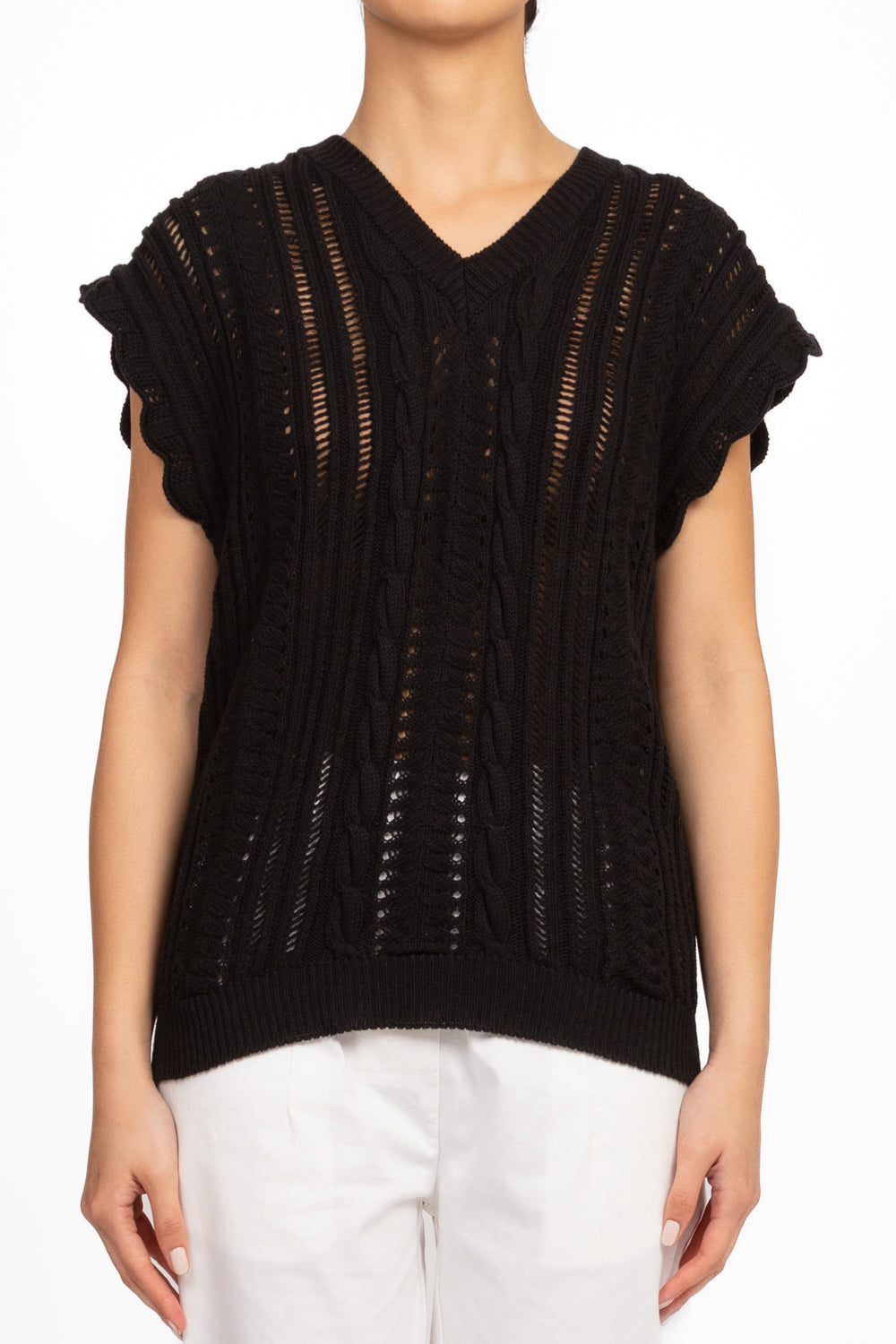 Tensione In - Gilet crochet scollo a v Art. P5HMT08A414