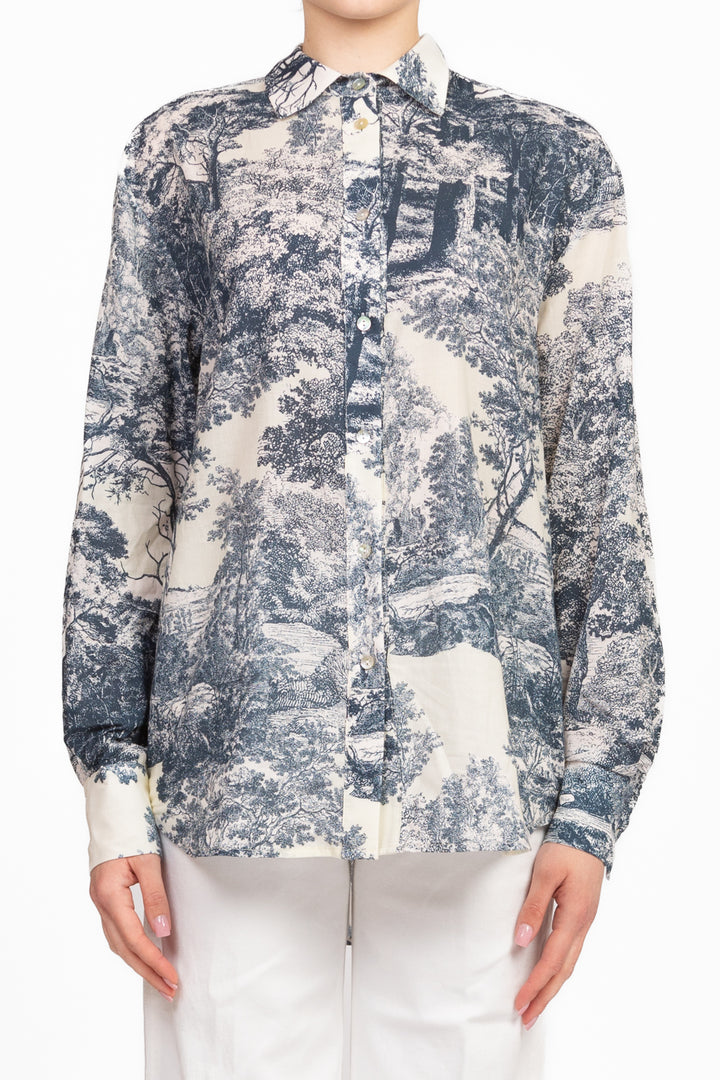 Tensione In - Camicia stampa toile de jouy  Art. PE25-2539
