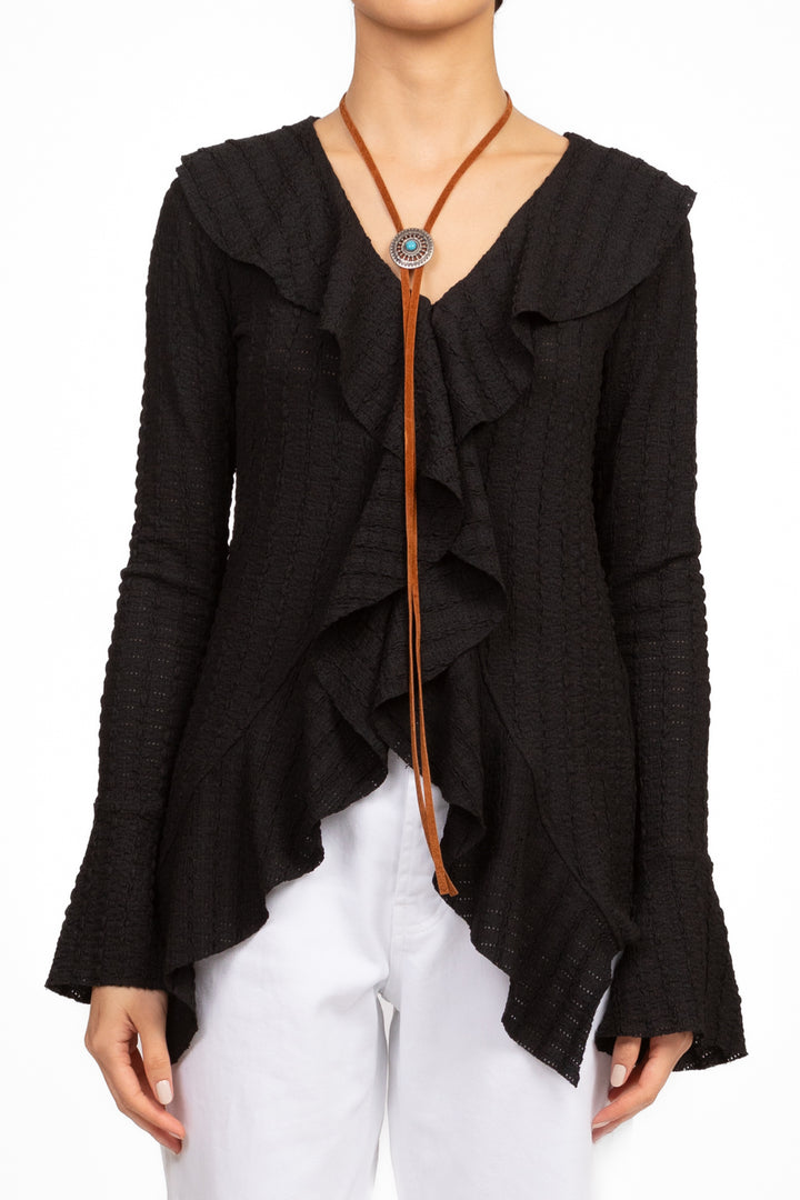 Have One - Blusa scollo v con rouches Art. CSO-N182