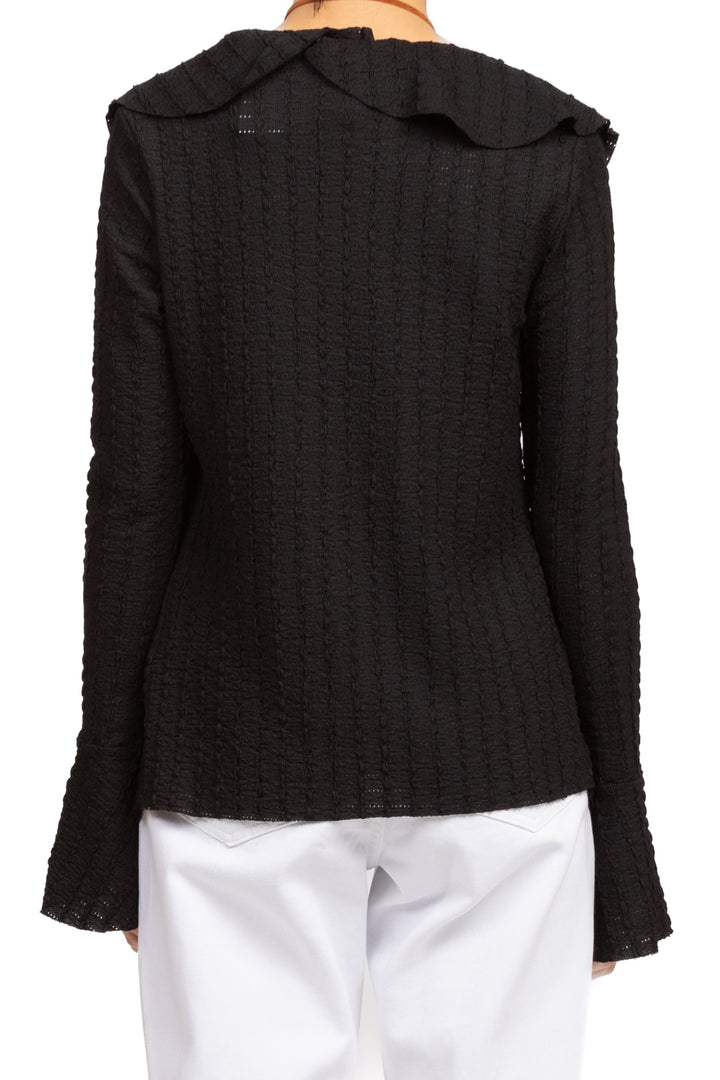 Have One - Blusa scollo v con rouches Art. CSO-N182