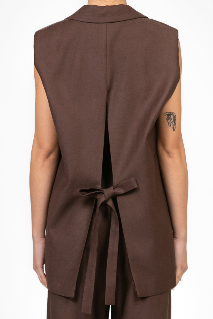 Vicolo - Gilet con fiocco dietro Art. TD2046