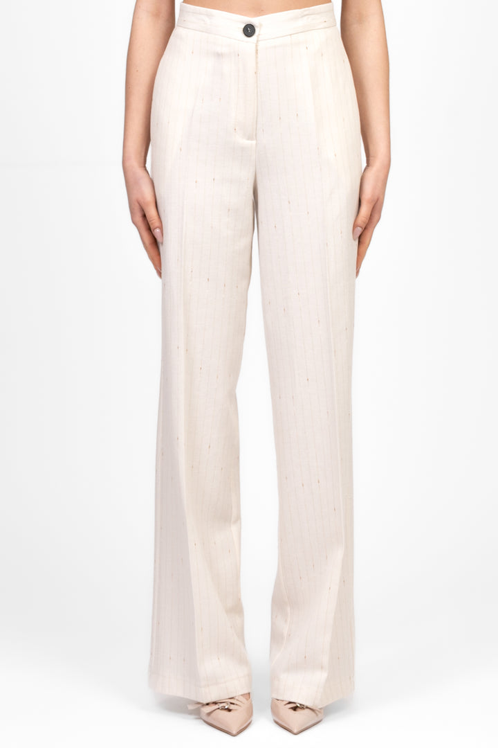 Vicolo - Pantalone gamba dritta gessato lurex Art. TD2031