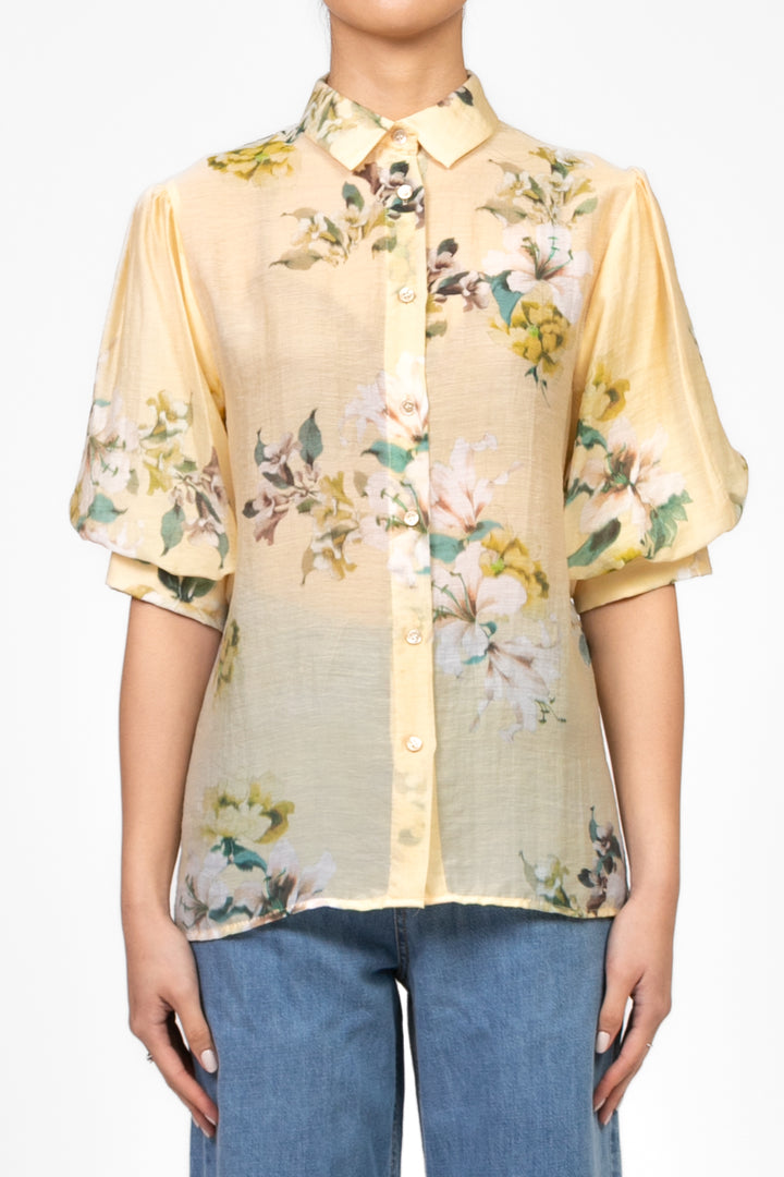 Vicolo - Camicia floreale manica palloncino Art. TD2067