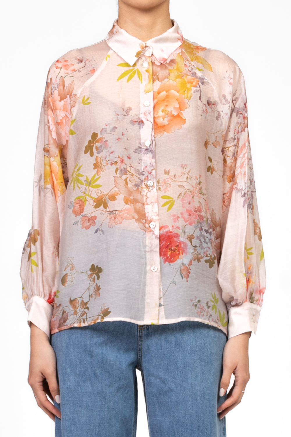 Dixie - Camicia floreale manica palloncino Art. CDSAWUU