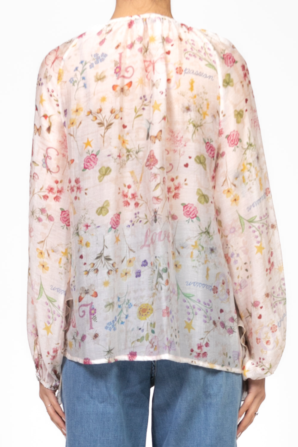 Dixie - Blusa floreale con rouches e lacci Art. C212W146